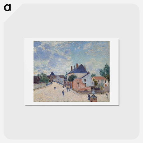 アートポストカード-Street in Moret - アルフレッド シスレー Postcard.