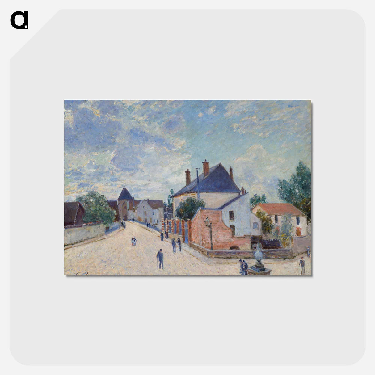 アートポストカード-Street in Moret - アルフレッド シスレー Postcard.