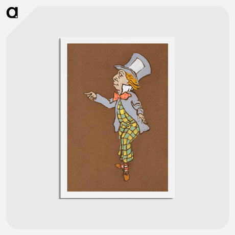 アートポストカード-Mad Hatter Costume Design for Alice in Wonderland - 不思議の国のアリス Postcard.