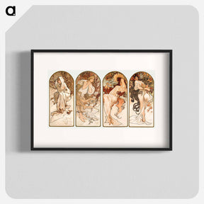 アートポスター-The Seasons - アルフォンス ミュシャ Poster.