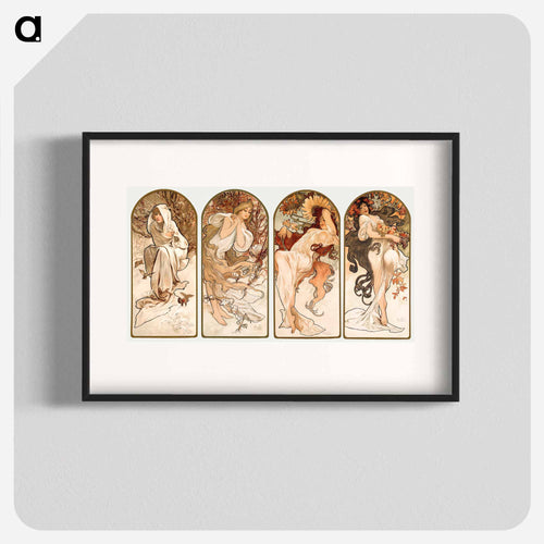 The Seasons - Alphonse Mucha Poster.