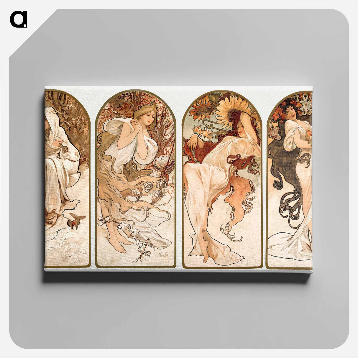 The Seasons - Alphonse Mucha Canvas.