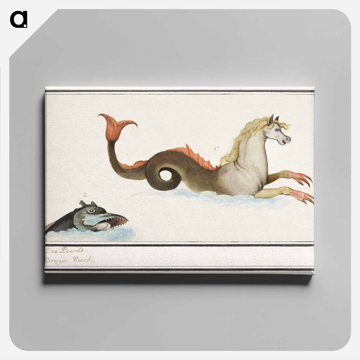 Hippocampus and fish - アンセルムス ボエティウス デ ブート Canvas.