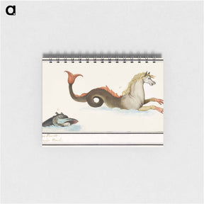 アートメモ帳-Hippocampus and fish - アンセルムス ボエティウス デ ブート Memo.