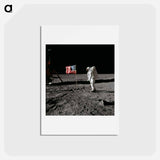 アートポストカード-Apollo 11 Extravehicular Activity - アポロ月面着陸 Postcard.