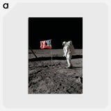 アートポストカード-Apollo 11 Extravehicular Activity - アポロ月面着陸 Postcard.