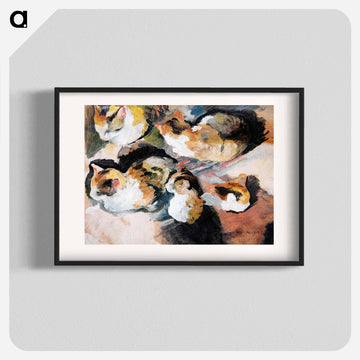 Katzenstudien (Study of a Cat) - オーガスト マッケ Poster.