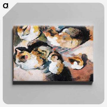 Katzenstudien (Study of a Cat) - オーガスト マッケ Canvas.