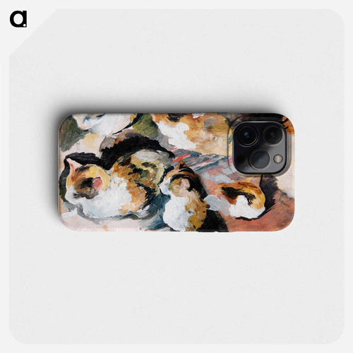 Katzenstudien (Study of a Cat) - August Macke Phone Case.