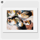 Katzenstudien (Study of a Cat) - オーガスト マッケ Poster.