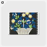 アートポストカード-Basket of Flowers
 - 花のバスケット Postcard.