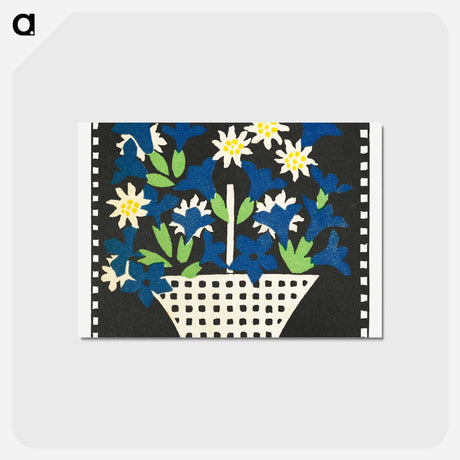 アートポストカード-Basket of Flowers
 - 花のバスケット Postcard.