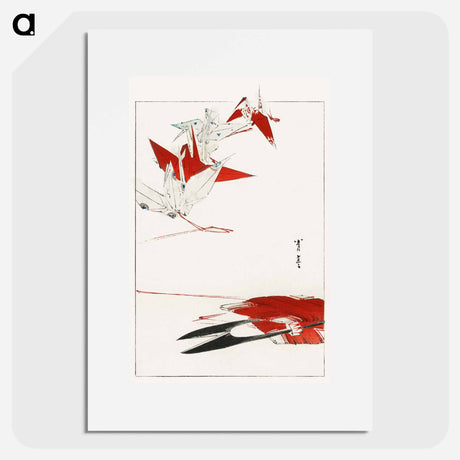 アートポスター-Bird Origami, Illustration from Bijutsu Sekai
 - 美術世界 Poster.