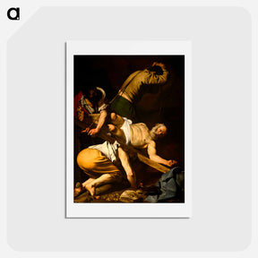 アートポストカード-Crucifixion of St. Peter - カラヴァッジョ Postcard.