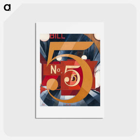 アートポストカード-I Saw the Figure 5 in Gold - チャールズ デムス Postcard.