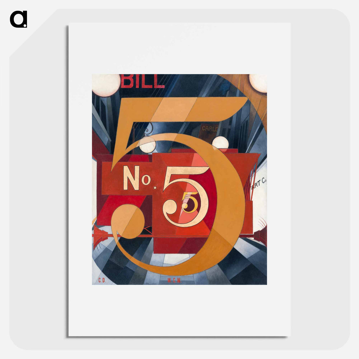 I Saw the Figure 5 in Gold - Charles Demuth Poster.