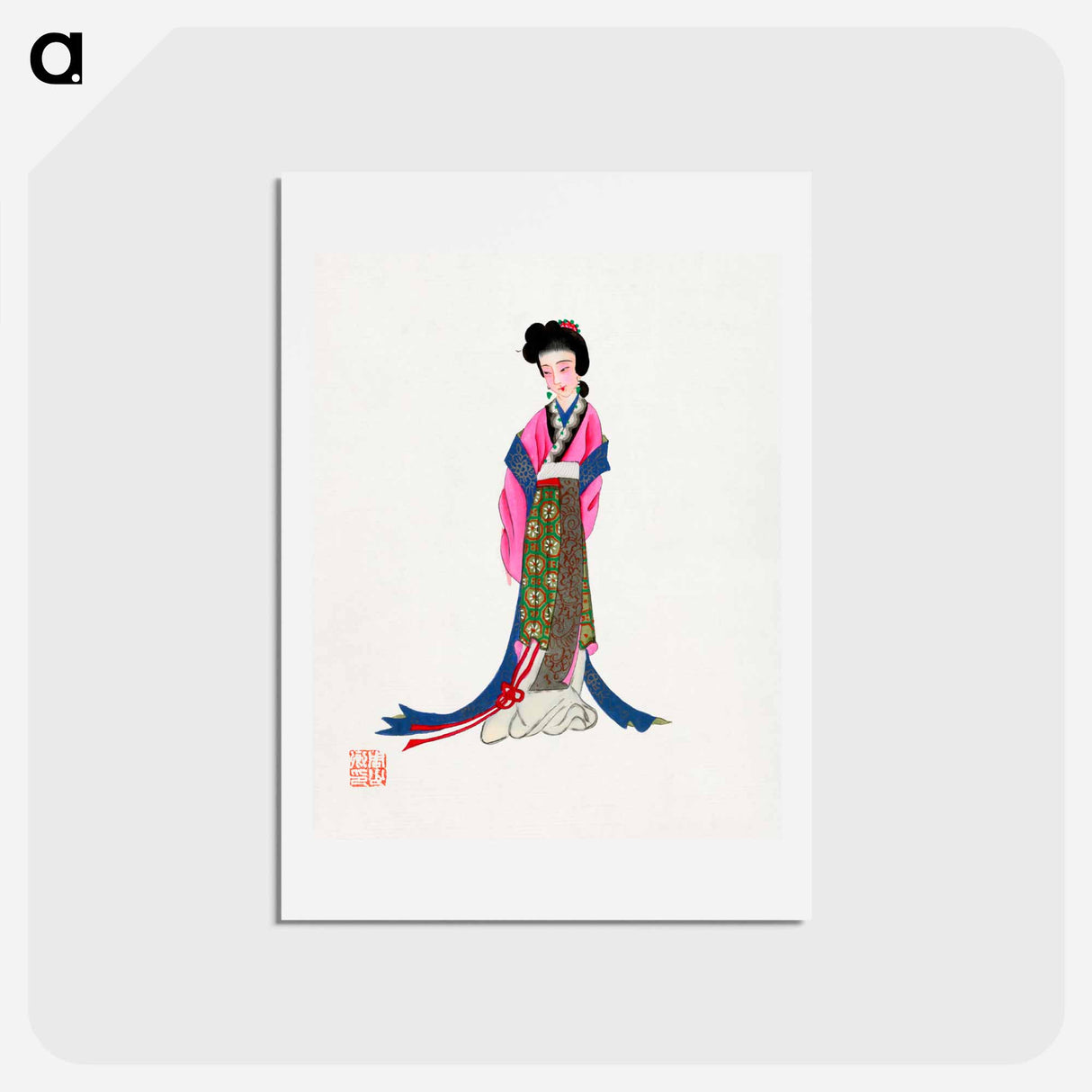 アートポストカード-Ancient Lady Costume
 - 中国の衣装 Postcard.