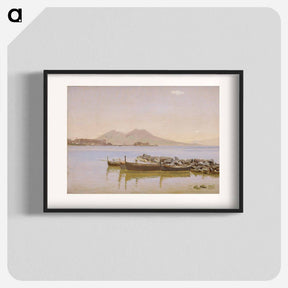 アートポスター-Part of the bay of Naples with Vesuvius in the background - クリステン ケプケ Poster.