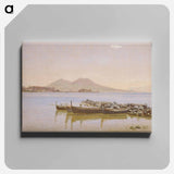 Part of the bay of Naples with Vesuvius in the background - クリステン ケプケ Canvas.