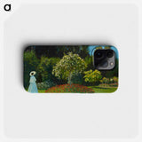 Lady in the garden - クロード モネ Phone Case.