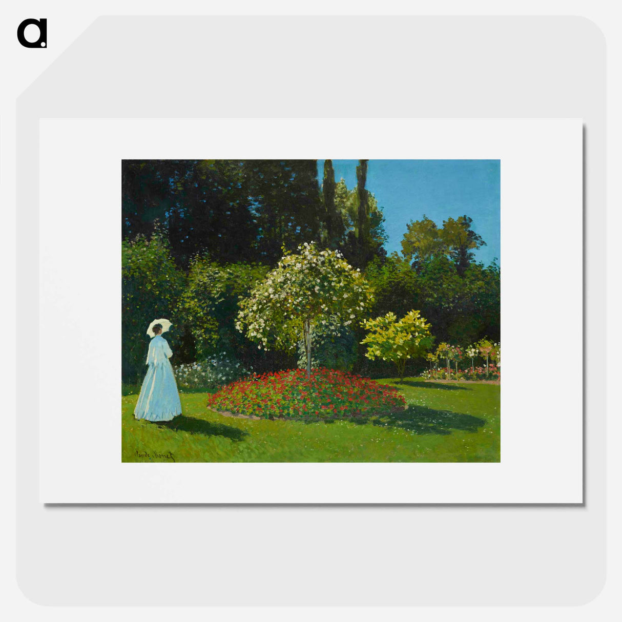 Lady in the garden - Claude Monet Poster.