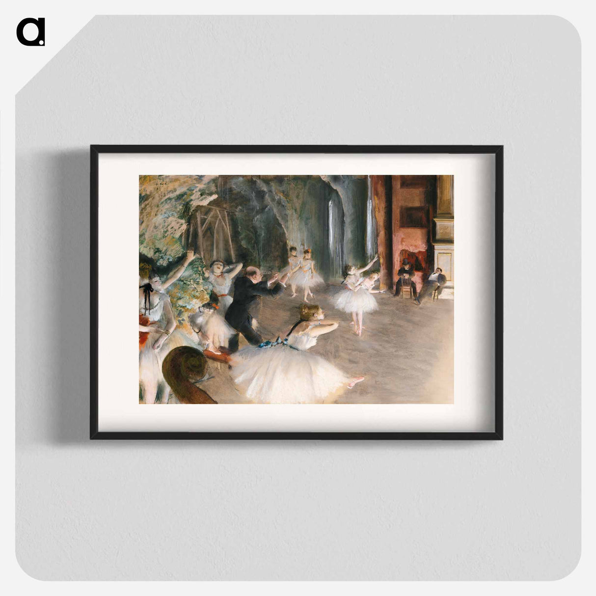 The Rehearsal Onstage - Edgar Degas Poster.