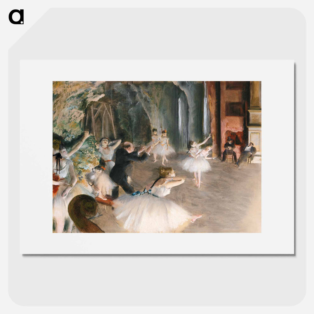 The Rehearsal Onstage - Edgar Degas Poster.