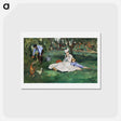 アートポストカード-The Monet Family in Their Garden at Argenteuil - エドゥアール マネ Postcard.