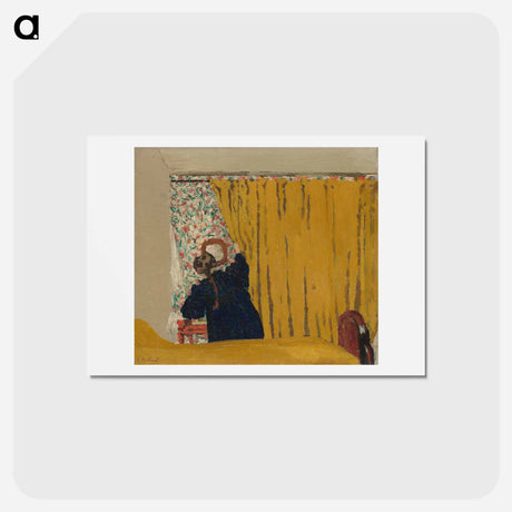 アートポストカード-The Yellow Curtain - エドゥアール ヴュイヤール Postcard.