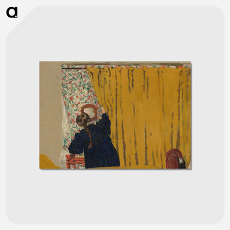 アートポストカード-The Yellow Curtain - エドゥアール ヴュイヤール Postcard.