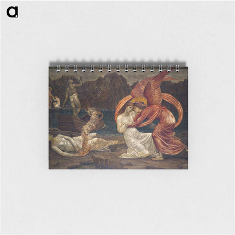アートメモ帳-Cupid and Psyche - Palace Green Murals - Psyche receiving the Casket from Proserpine - エドワード バーン ジョーンズ Memo.