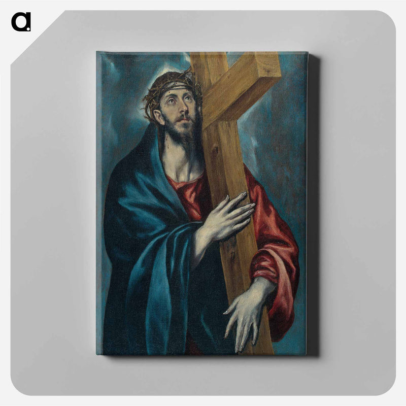 Jesucristo cargando con la cruz y con la mirada puesta en el cielo - エル グレコ Canvas.
