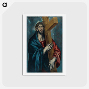 アートポストカード-Jesucristo cargando con la cruz y con la mirada puesta en el cielo - エル グレコ Postcard.