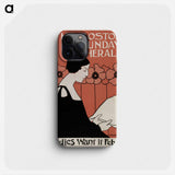 The Boston Sunday Herald vintage poster of a woman reading a newspaper in art nouveau style in high resolution by . Original from Library of Congress. Digitally enhanced by rawpixel. - Ethel Reid Phone Case.