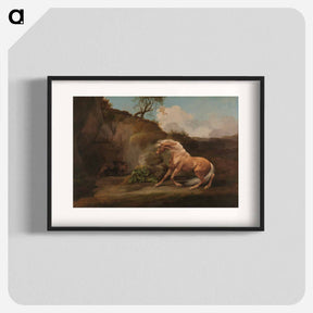 アートポスター-Horse Frightened by a Lion
 - ジョージ スタッブス Poster.