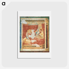 アートポストカード-Isaac Blessing Jacob - ジョット ディ ボンドーネ Postcard.