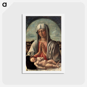 アートポストカード-Madonna and Child - ジョヴァンニ ベッリーニ Postcard.