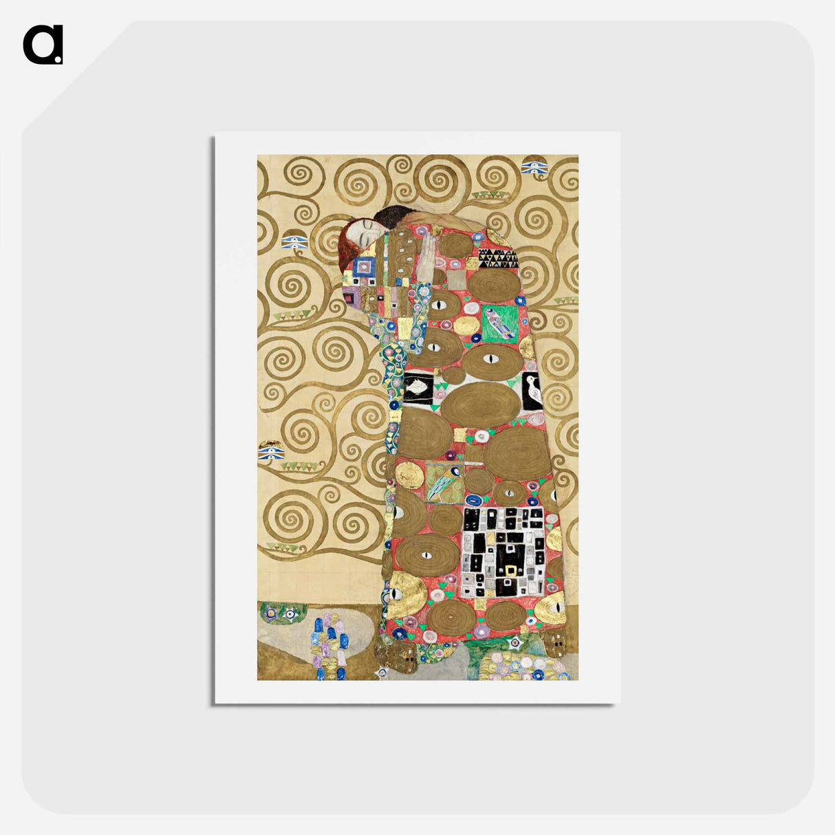 アートポストカード-Gustav Klimt's Fulfillment - グスタフ クリムト Postcard.