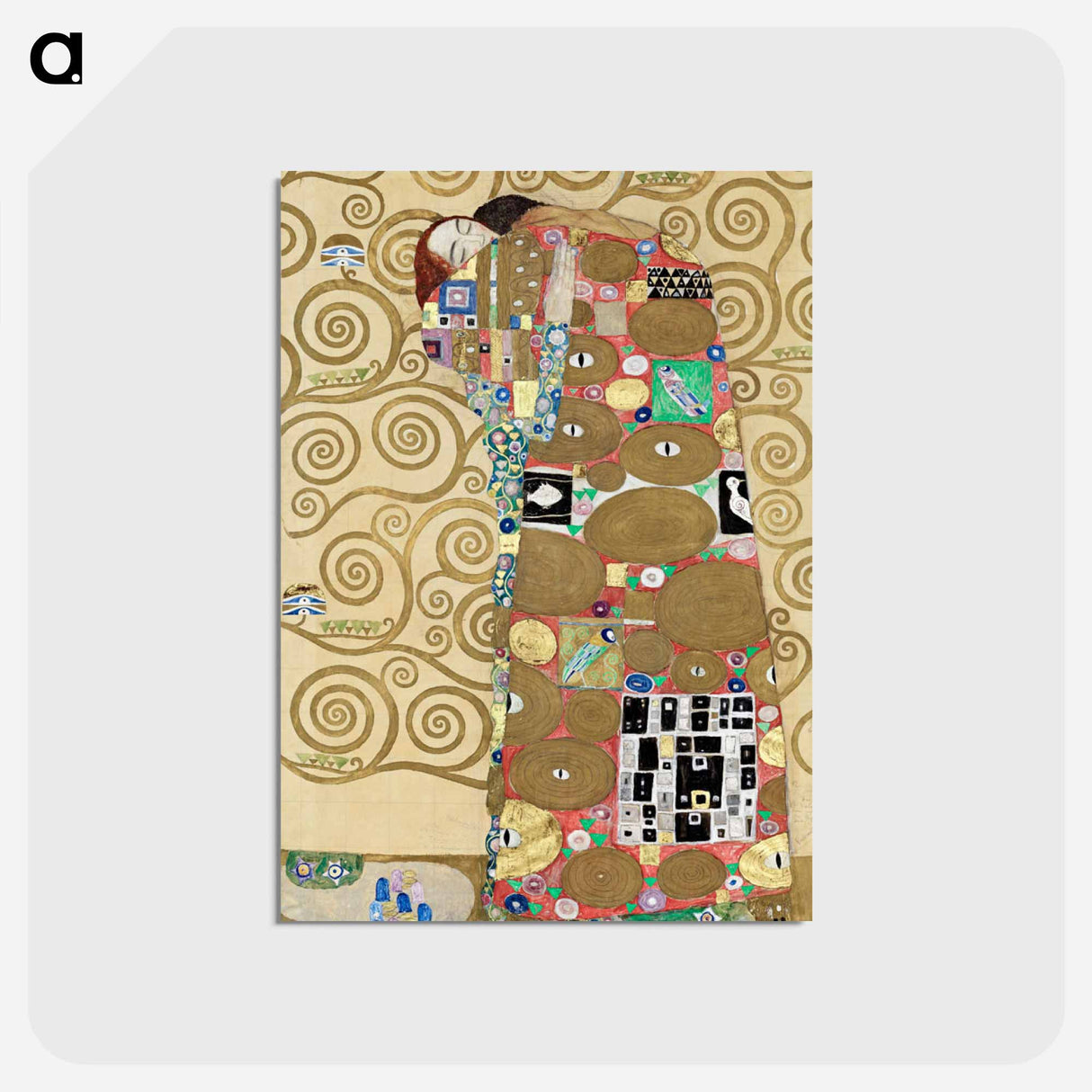 アートポストカード-Gustav Klimt's Fulfillment - グスタフ クリムト Postcard.