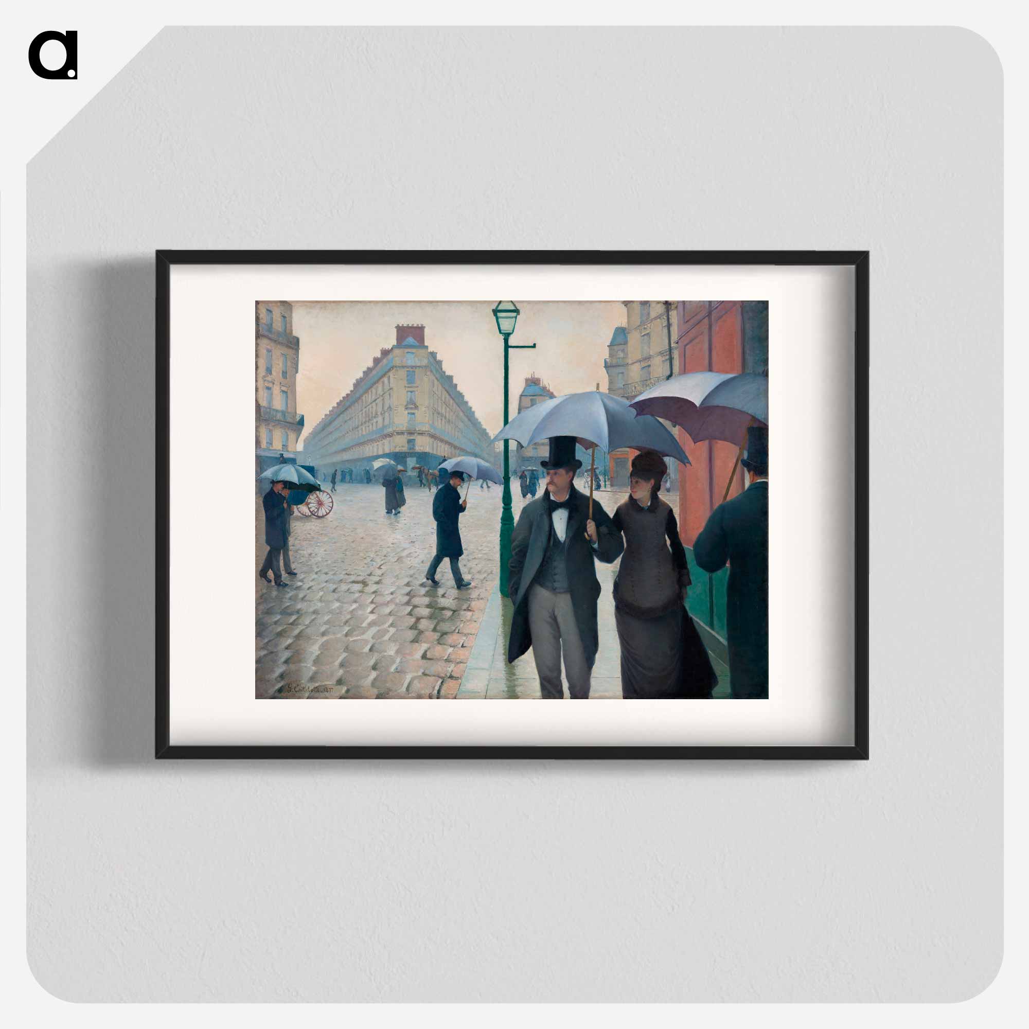 Gustave Caillebotte(ギュスターヴ カイユボット) - Paris Street Rainy Day - ギュスターヴ カイユボット  Poster. - artgraph.【名画・名作アートのポスターなどのプリント製品が買えるサイト】