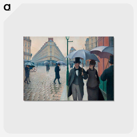 アートポストカード-Paris Street Rainy Day - ギュスターヴ カイユボット Postcard.