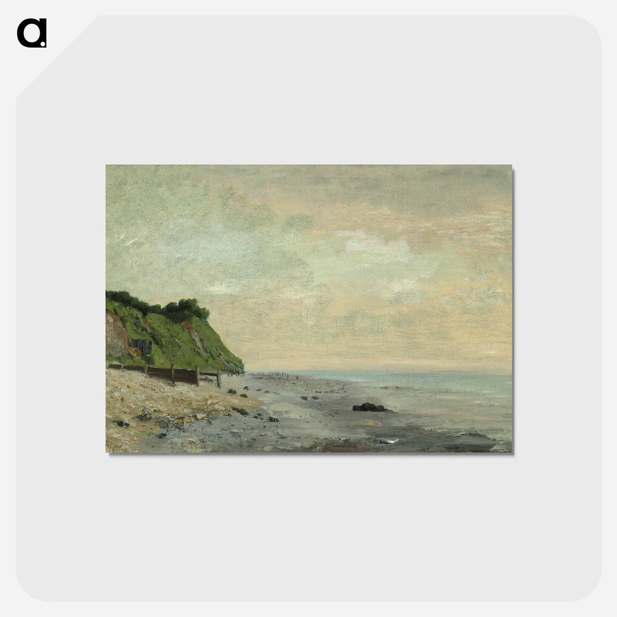 アートポストカード-イエロー - ギュスターヴ クールベ Postcard.