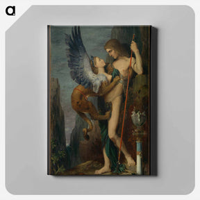 アートパネル-『オイディプスとスフィンクス』（1864年） - ギュスターヴ モロー Canvas.