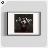 Asters in a Vase - アンリ ファンタン ラトゥール Poster.
