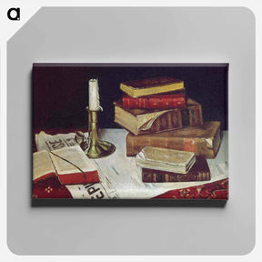 アートパネル-Still Life with Books and Candle - アンリ マティス Canvas.