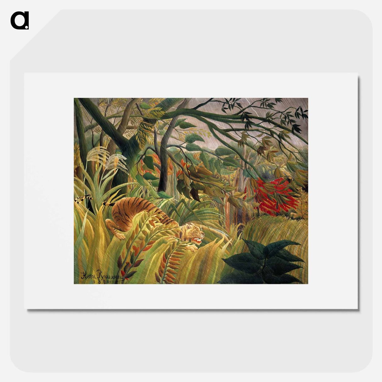 Tiger in a Tropical Storm - アンリ ルソー Poster.