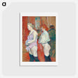 アートポストカード-Rue des Moulins - アンリ ド トゥールーズ ロートレック Postcard.