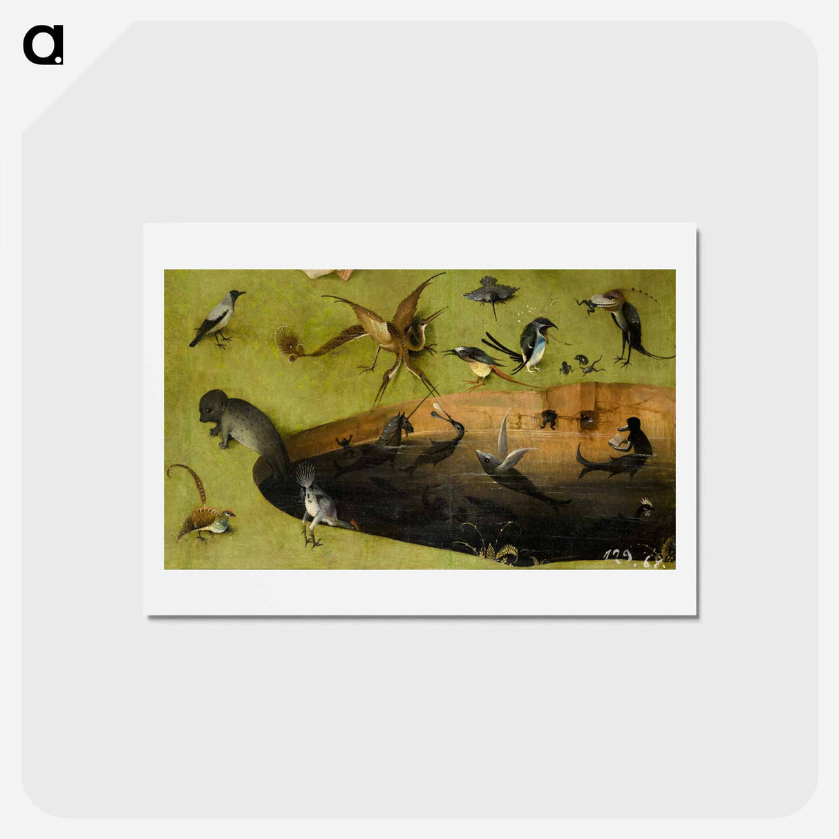 アートポストカード-Garden of Earthly Delights Detail
 - ヒエロニムス ボス Postcard.