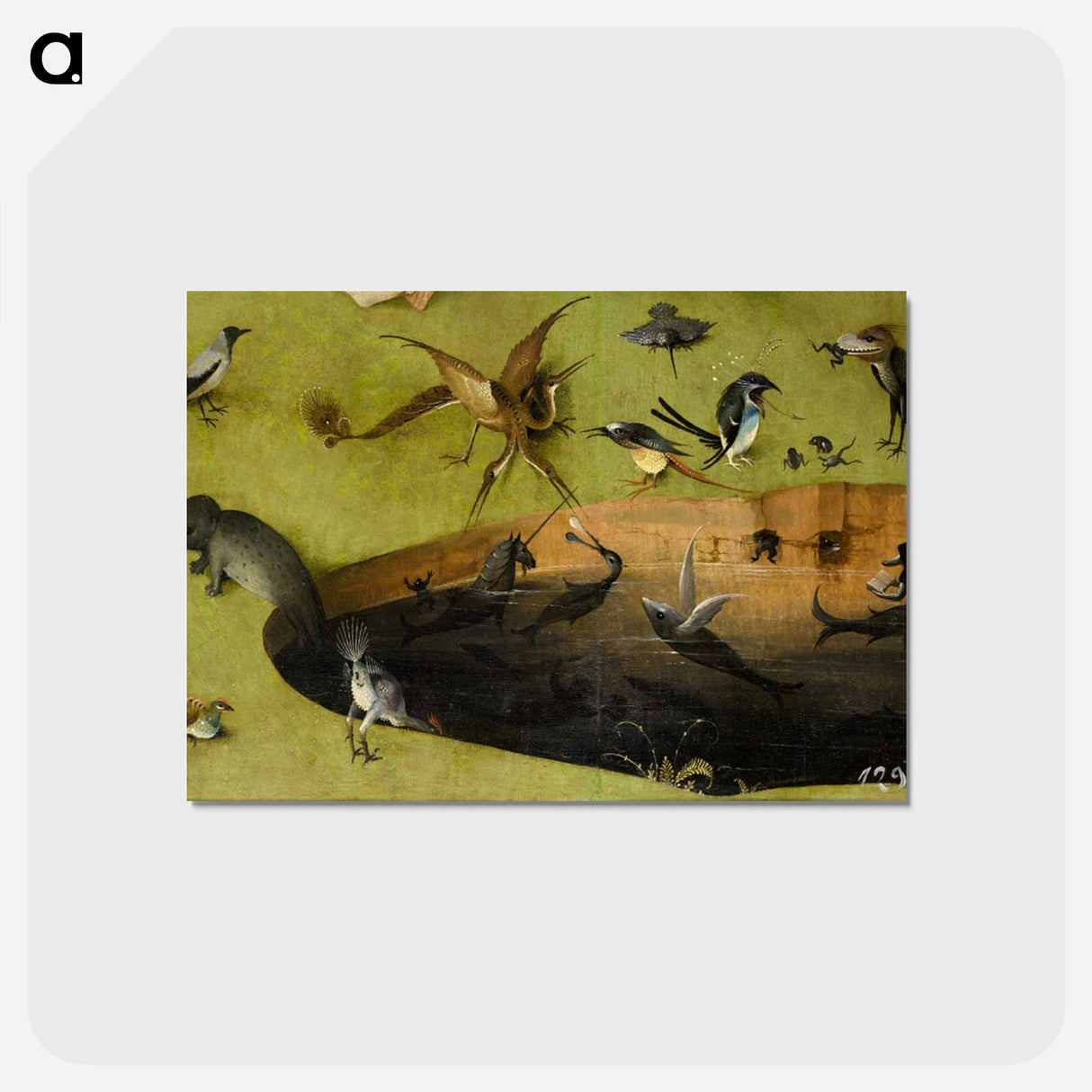 アートポストカード-Garden of Earthly Delights Detail
 - ヒエロニムス ボス Postcard.
