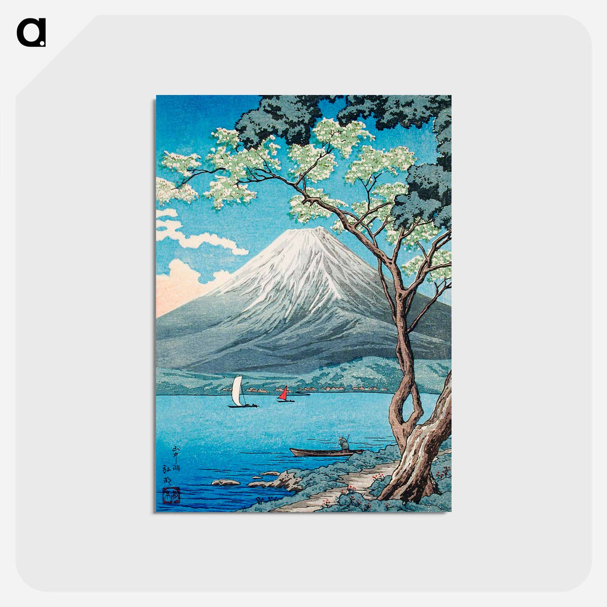 アートポストカード-Mount Fuji from Lake Yamanaka - 高橋 宏明 Postcard.
